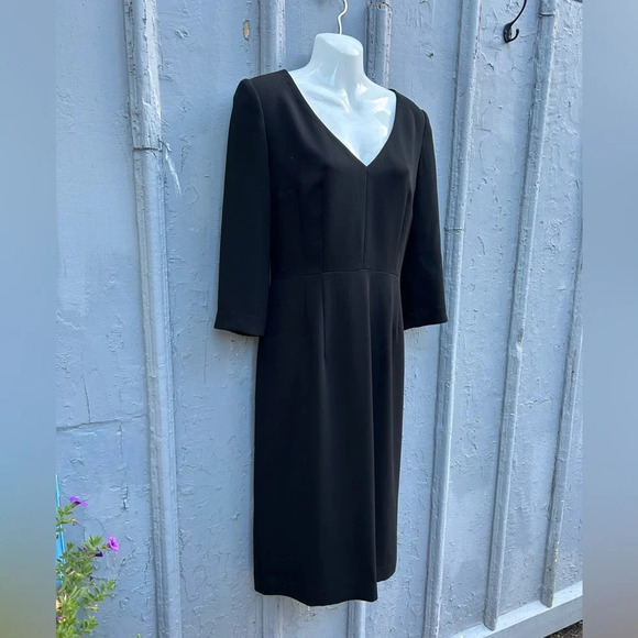 Comrags V neck Black Shift Dress, size Small - Picture 3 of 13